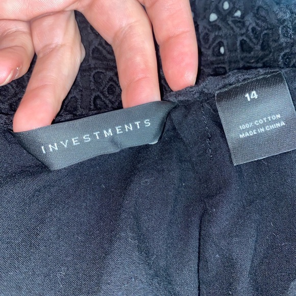 Investments Black **A-Line** Knee **Length Skirt** - Picture 8 of 12